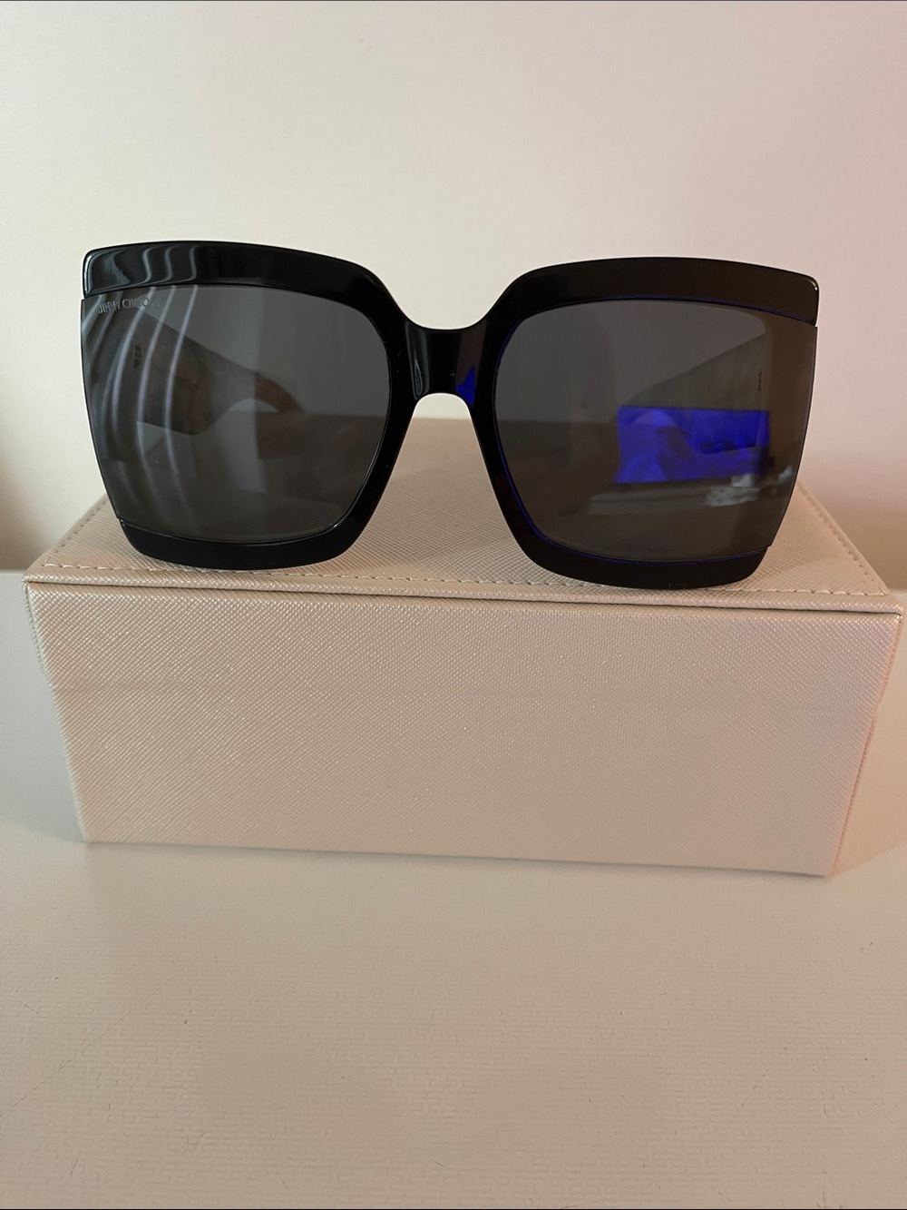 Jimmy Choo Oversized Black Square Sunglasses